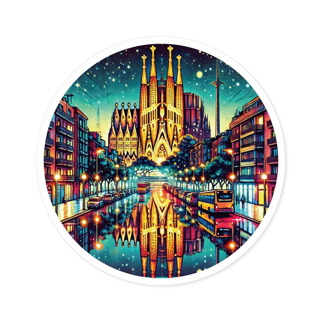 Barcelona After Dark sticker