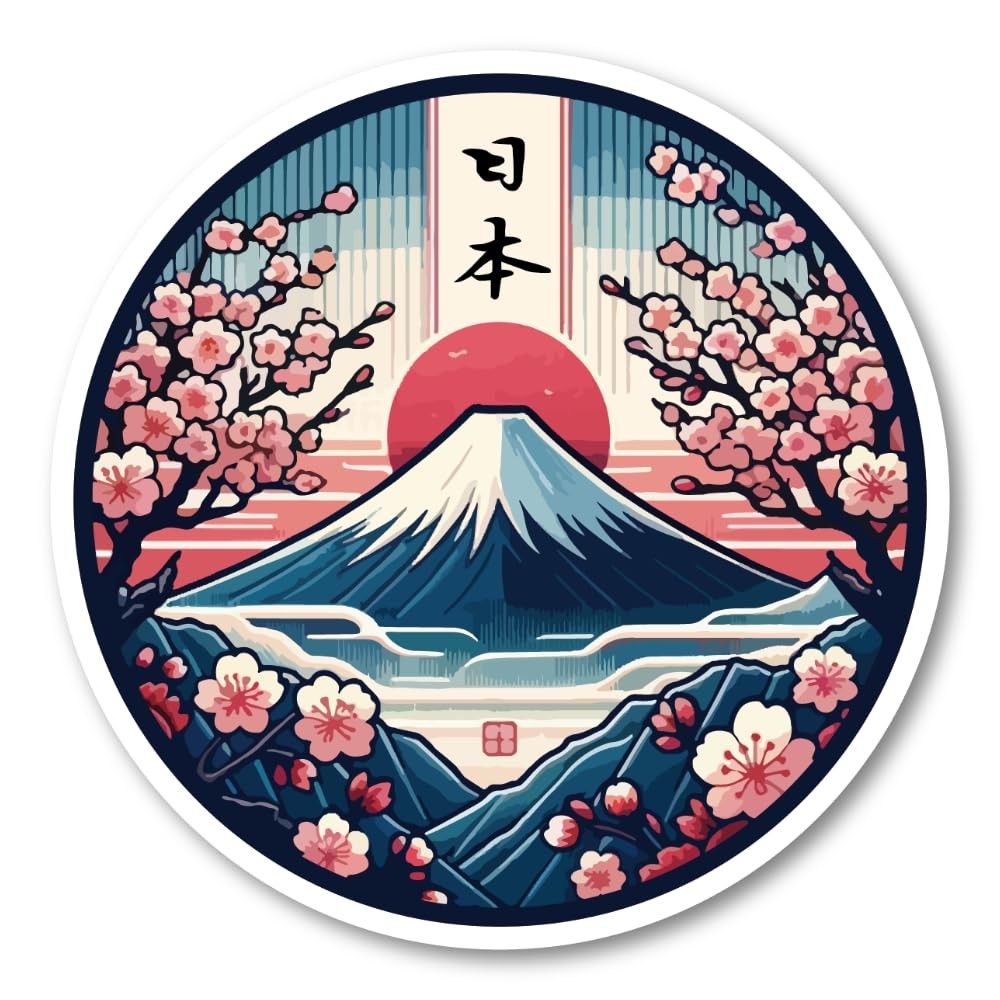 Mount Fuji & Sakura sticker