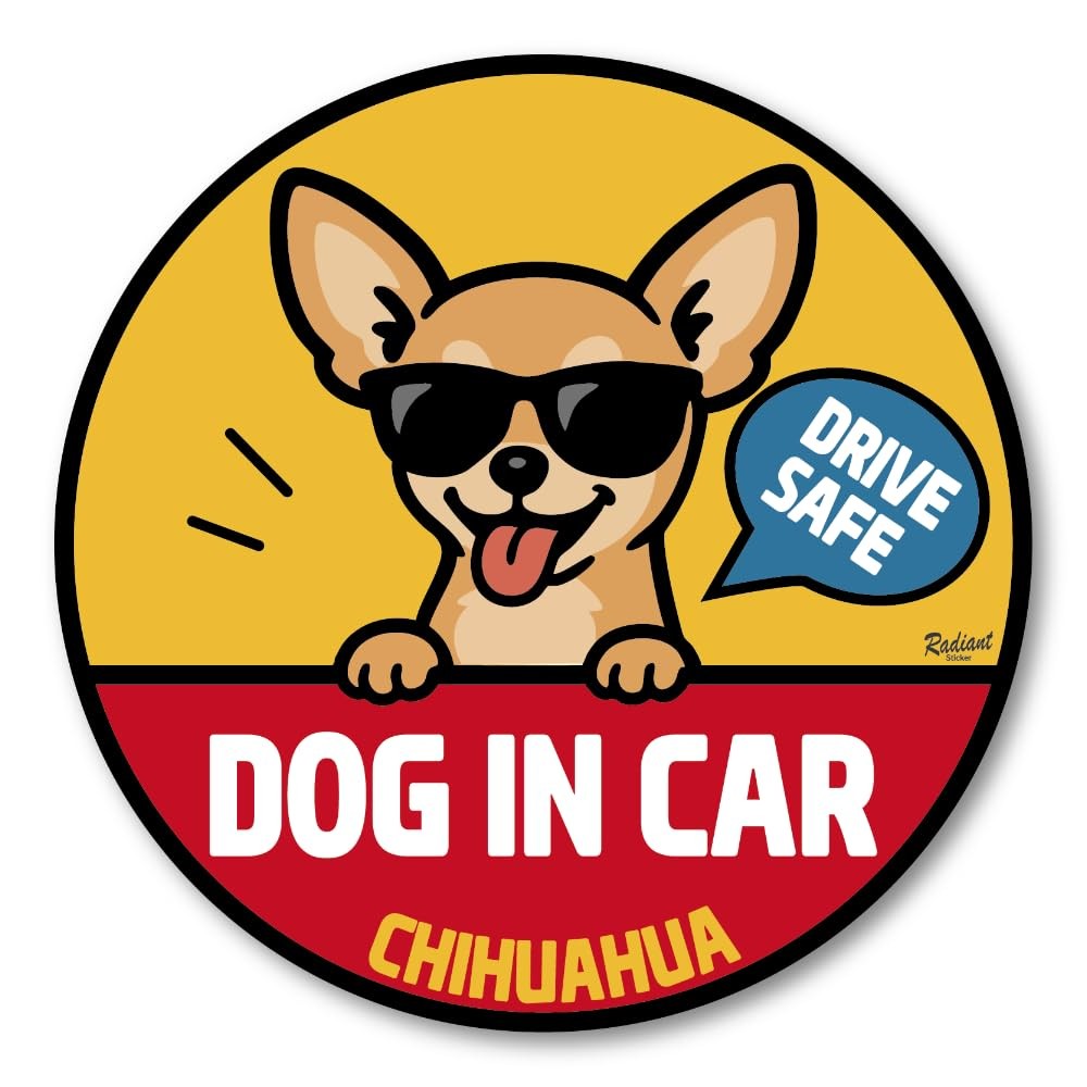 Dog in Car · Chihuahua magnet