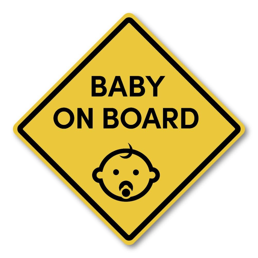 Classic Yellow Baby on Board magnet