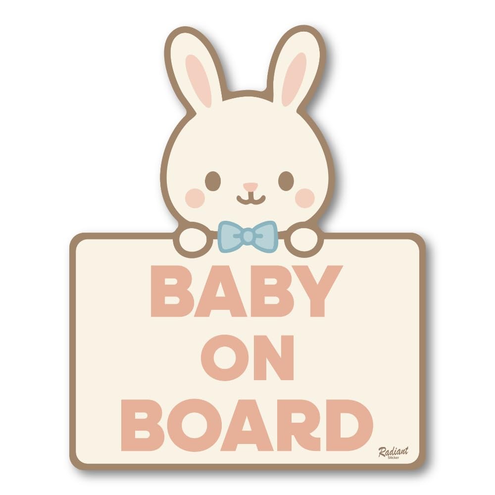 Baby on Board Bunny magnet