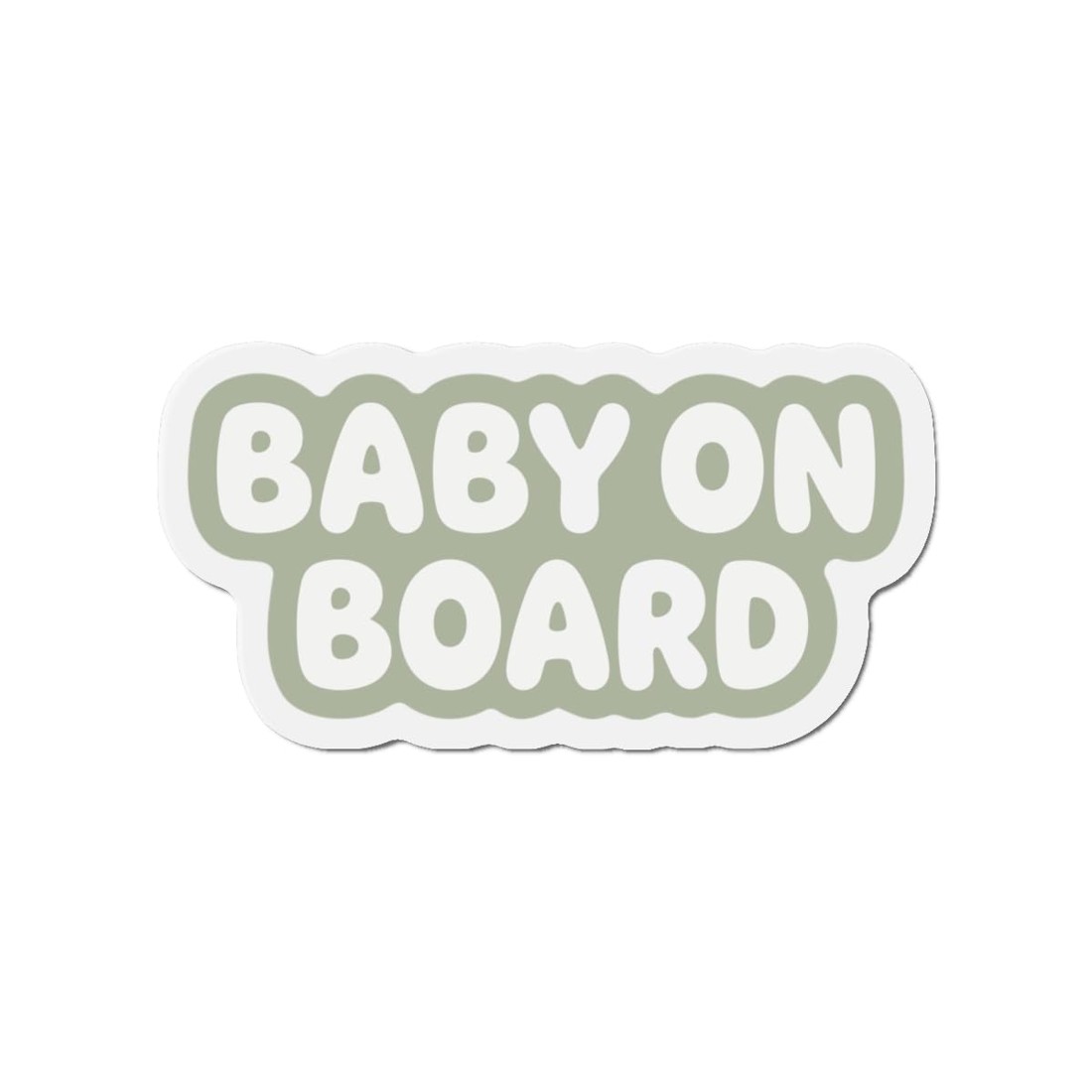 Baby on Board · Sage Green magnet