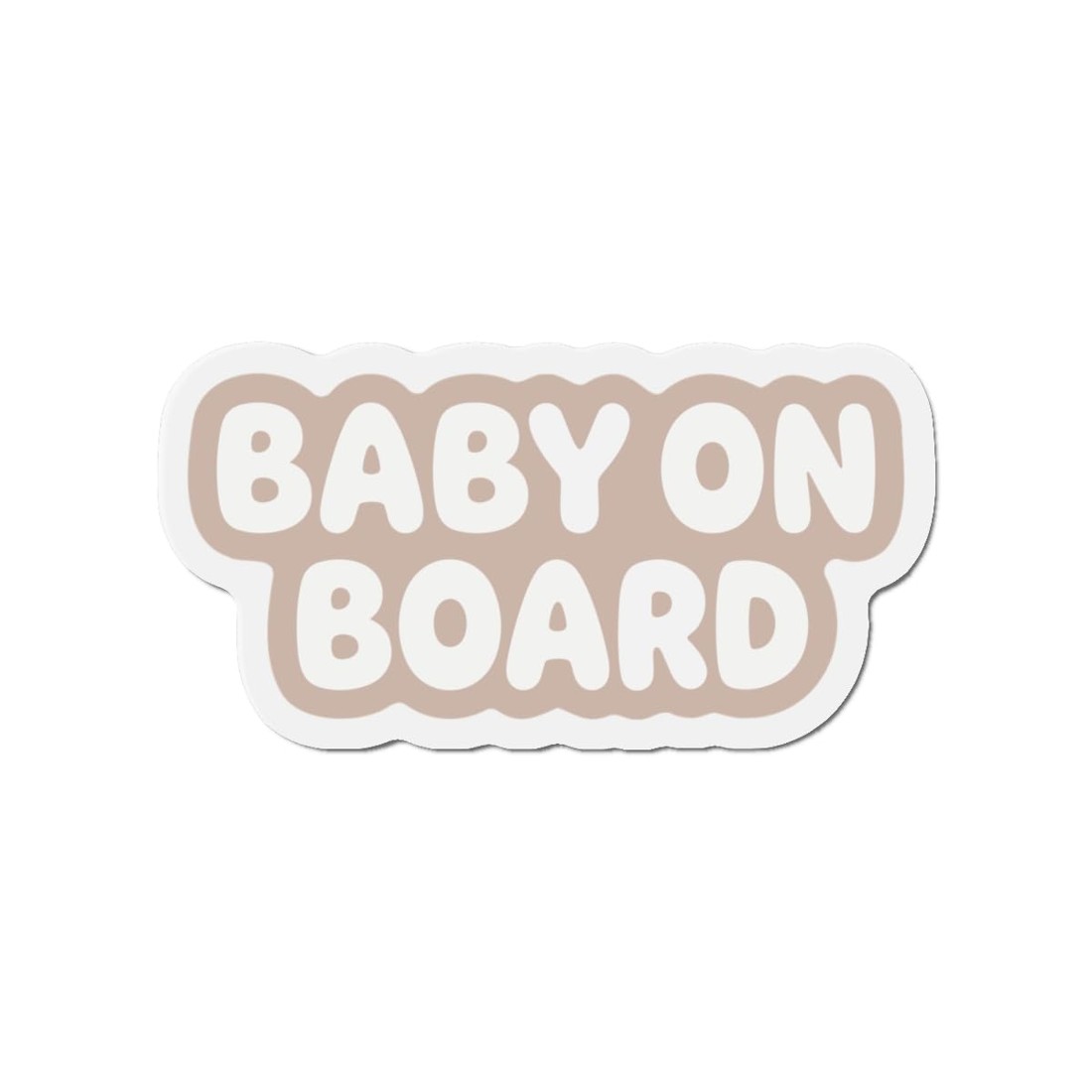 Baby on Board · Neutral Beige magnet